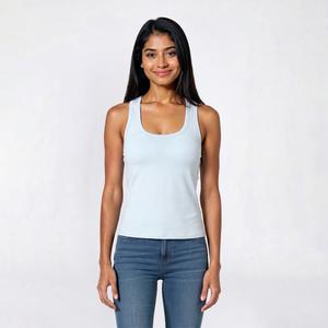 Juniors No Comment Racerback Tank Top w/ Bralette
